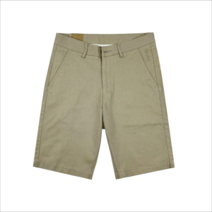 Papka 2026 men's khaki shorts cream plaid pattern